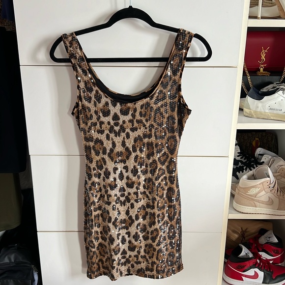 Leopard Sequence Dress - Picture 1 of 2